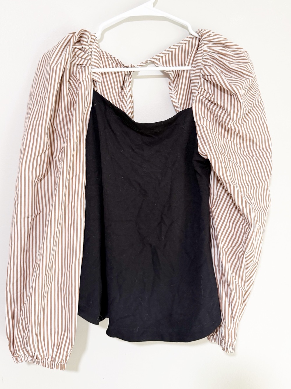 Anthropologie maeve puff sleeve open back blouse size small